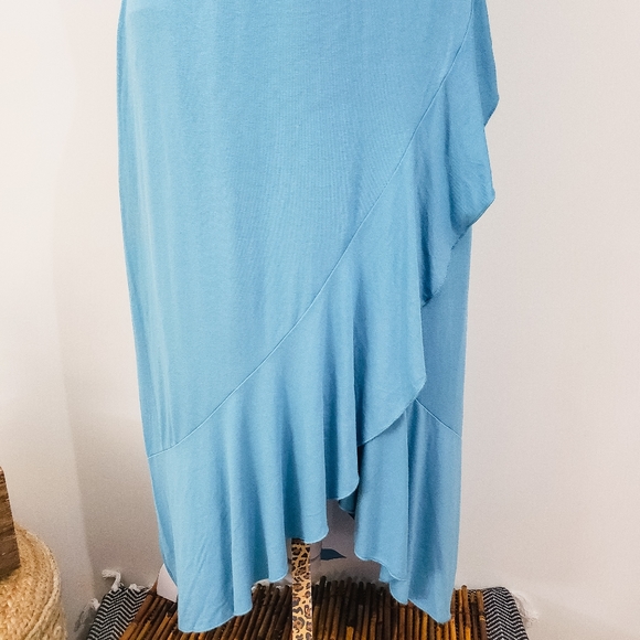 ⭐HP⭐ JUICY COUTURE DRESS BABY BLUE RUFFLE HIGH LOW - Picture 4 of 12